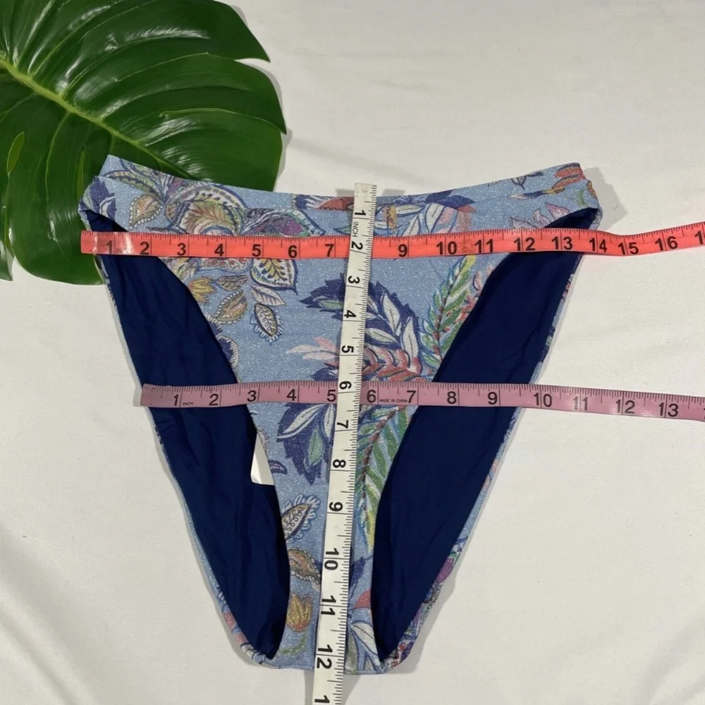 NWT BECCA [ Large ] South‎ Pacific High Waist Bikini Bottoms In Sky